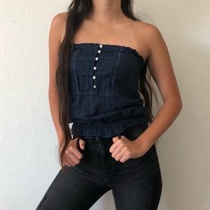navy blue tube top